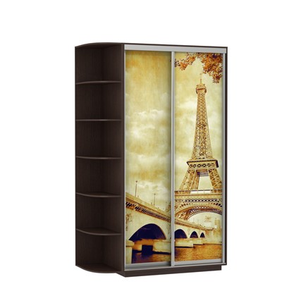 Шкаф 2-створчатый Экспресс 1700x600x2400, со стеллажом, Париж/венге в Элисте - изображение