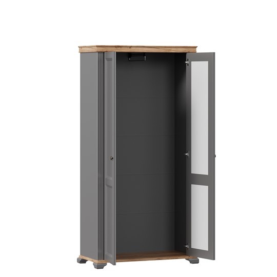 Шкаф двухстворчатый в гостинную Амели (Оникс серый) ЛД 642.880 в Элисте - изображение 2
