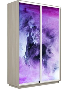 Шкаф 2-дверный Экспресс 1200x450x2400, Фиолетовый дым/шимо светлый в Элисте - предосмотр