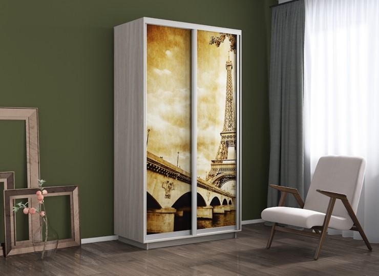 Шкаф 2-створчатый Экспресс 1200x600x2400, Париж/шимо светлый в Элисте - изображение 3