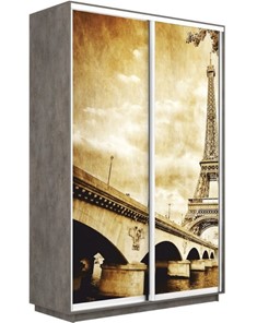 Шкаф 2-дверный Экспресс 1400x600x2200, Париж/бетон в Элисте - предосмотр