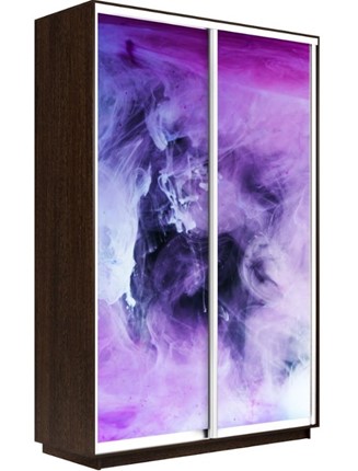 Шкаф 2-х дверный Экспресс 1600x450x2400, Фиолетовый дым/венге в Элисте - изображение