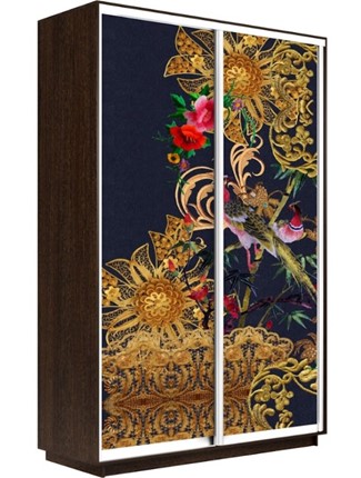 Шкаф Экспресс 1600x450x2400, Золотой орнамент/венге в Элисте - изображение
