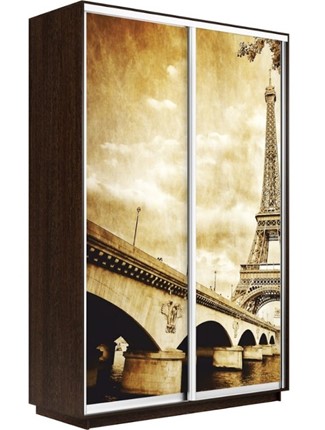 Шкаф-купе 2-х дверный Экспресс 1600x600x2200, Париж/венге в Элисте - изображение