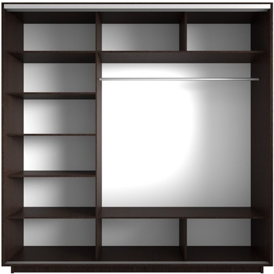 Шкаф 3-дверный Экспресс 1800х600х2200, Париж/венге в Элисте - изображение 1