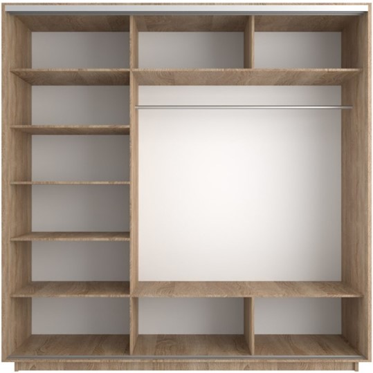 Шкаф 3-дверный Экспресс (3 зеркала) 1800х600х2200, дуб сонома в Элисте - изображение 2