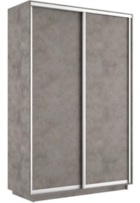 Шкаф 2-х дверный Экспресс (ДСП) 1400х600х2400, бетон в Элисте