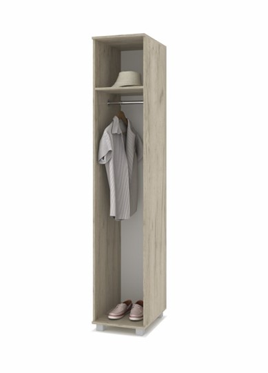 Распашной шкаф В-11, Серый дуб/Белый в Элисте - изображение 1