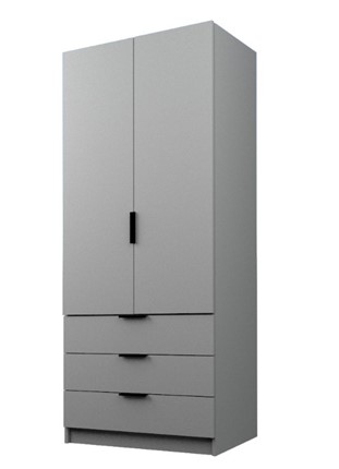Шкаф двухдверный ЭШ2-РС-23-8-3я, Серый Шагрень 190х80х52 в Элисте - изображение