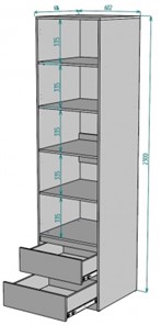 Одностворчатый шкаф Мальта H165, ДСС-Белый в Элисте - предосмотр 1