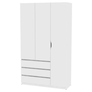 Шкаф 3-дверный Мальта H207, Белый в Элисте