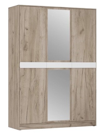 Шкаф 3-х дверный ШРК-3 Шарм с зеркалом Дуб Крафт Серый/Белый Бриллиант в Элисте - изображение