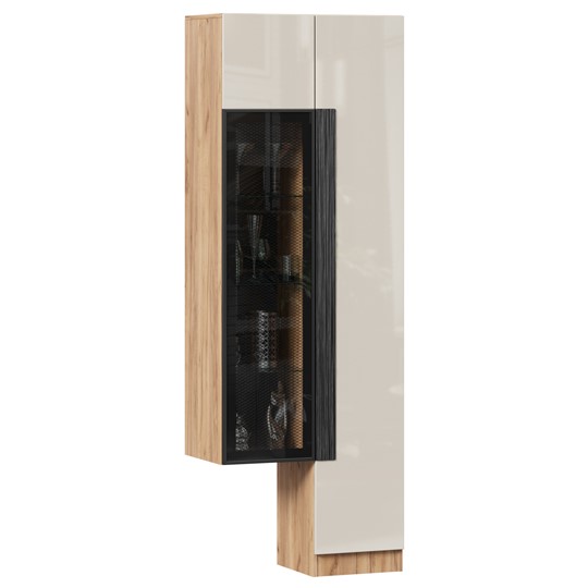 Шкаф с витриной Кельн, 674020, дуб золотой/кашемир в Элисте - изображение 1