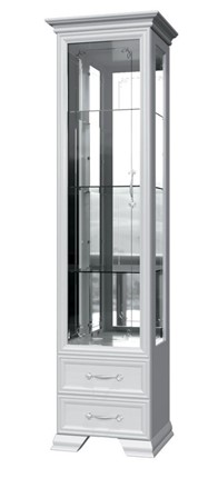 Шкаф-витрина Грация ШР-1, белый, 3 стекла, 420 в Элисте - изображение