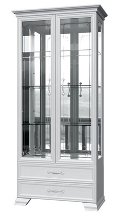 Шкаф-витрина Грация ШР-2, белый, 4 стекла в Элисте - изображение