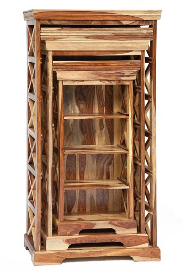 Шкафы для книг Бомбей - 0761A (набор 3 шт.) палисандр, натуральный (natural) арт.10047 в Элисте - изображение 15