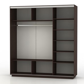 Шкаф 3-дверный Экспресс (3 зеркала), со стеллажом 2700х600х2200, шимо светлый в Элисте - предосмотр 1