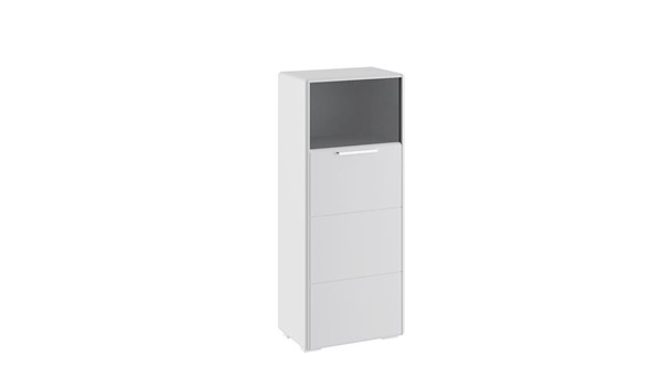Шкаф Наоми комбинированный одностворчатый, цвет Белый глянец ТД-208.07.28 в Элисте - изображение