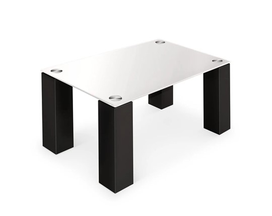 Журнальный стол Колизей-8, черный/белое стекло в Элисте - изображение