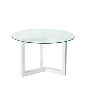 Стеклянный столик в гостиную Оникс-8, Выбеленный дуб/Прозрачное стекло в Элисте