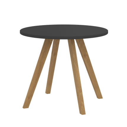 Журнальный стол круглый FORTA Черный Графит-Черный Графит-Бук FCT 570 (570х570х475) в Элисте - изображение