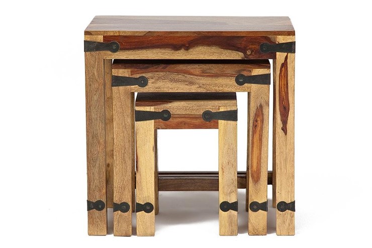 Набор табуреток/столиков Бомбей - 0077 палисандр, натуральный (natural) арт.10045 в Элисте - изображение 2