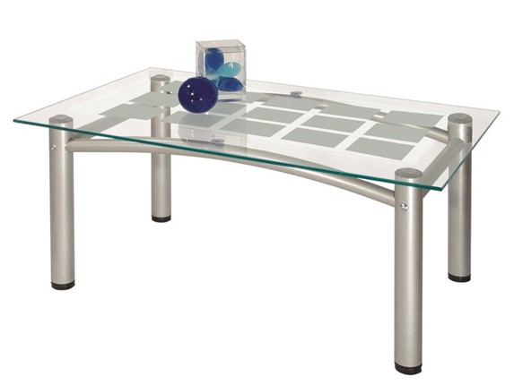 Стеклянный стол Роберт-3М (Металлик) в Элисте - изображение