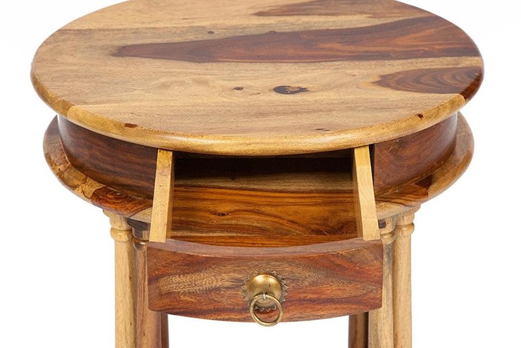 Кофейный стол Бомбей - 1149  палисандр, 45*45*60, натуральный (natural) арт.10049 в Элисте - изображение 1