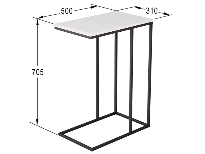 Придиванный столик Агами (белый) в Элисте - изображение 3