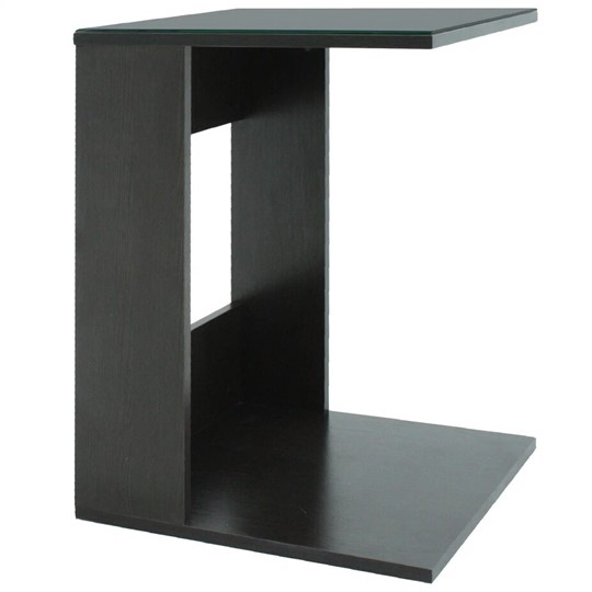 Стол журнальный BeautyStyle - 3, венге/стекло черное в Элисте - изображение 1