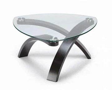 Стеклянный столик в гостиную Гурон 3 (венге структура) в Элисте