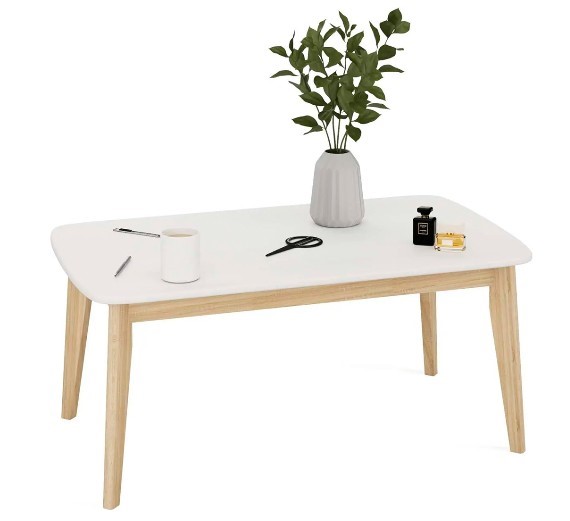 Журнальный стол Калгари, Дуб натуральный светлый/Белый матовый в Элисте - изображение 1