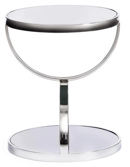 Столик GROTTO (mod. 9157) металл/дымчатое стекло, 42х42х50, хром в Элисте - изображение 1