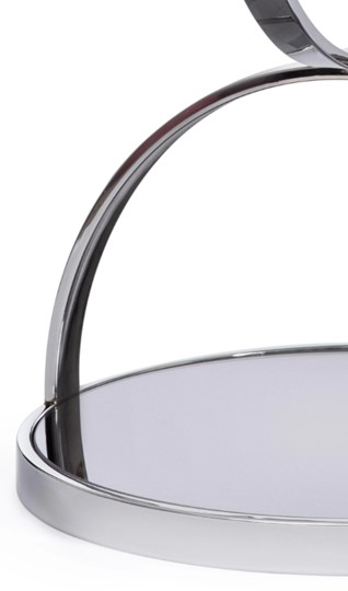 Столик GROTTO (mod. 9157) металл/дымчатое стекло, 42х42х50, хром в Элисте - изображение 2