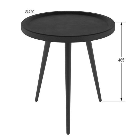 Круглый стол Батл (черный лофт-черный) в Элисте - изображение 4