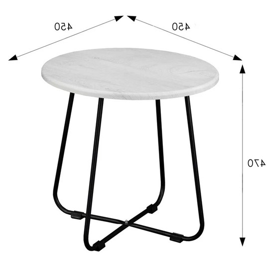 Круглый столик BeautyStyle-14 (дуб дымчатый/черный) в Элисте - изображение 12