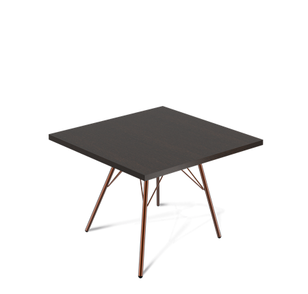 Журнальный стол SHT-S37 / SHT-TT 60/60 ЛДСП (венге луизиана/медный металлик) в Элисте - изображение