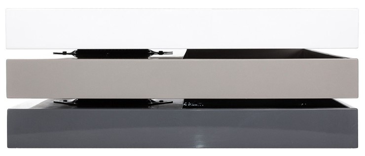 Квадратный столик СT1001 Белый/Серый в Элисте - изображение 1