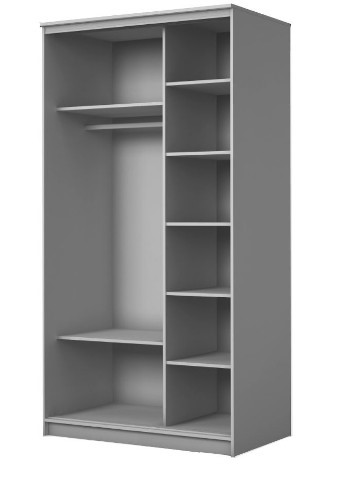 Шкаф 2-х створчатый "Сетка" ХИТ 22-14-66-16 Серый в Элисте - изображение 1