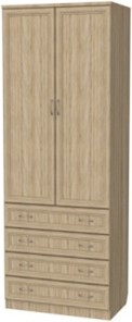 Шкаф 2-х створчатый 103 со штангой, цвет Дуб Сонома в Элисте - предосмотр