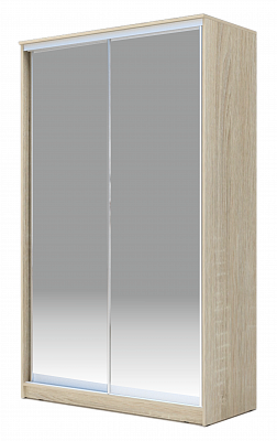 Шкаф 2-х дверный 2200х1200х420 Хит-22-4-12/2-88, Матовое стекло, Дуб сонома в Элисте - изображение