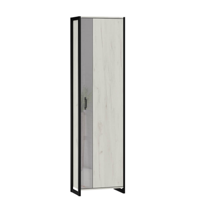Одностворчатый шкаф Техно ЛД 678.320.000.002 Дуб крафт белый/черный (Корпус+дверь) в Элисте - изображение