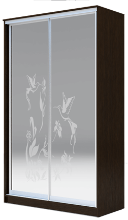 Шкаф 2300х1362х420 два зеркала, "Колибри" ХИТ 23-4-14-66-03 Венге Аруба в Элисте - изображение