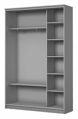 Шкаф 2300х1682х420 с двумя зеркалами ХИТ 23-4-17-55 Белая шагрень в Элисте - изображение 1