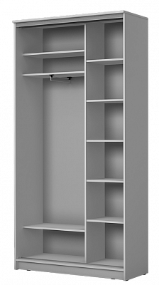 Шкаф 2-х створчатый Хит-22-4-12-22 с цветным стеклом, белое №10, Графит в Элисте - изображение 1
