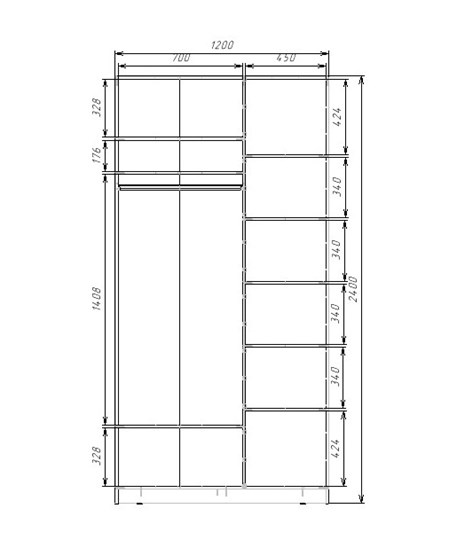 Шкаф 2-х створчатый 2400х1200х620 с двумя зеркалами ХИТ 24-12-55 Белая шагрень в Элисте - изображение 2