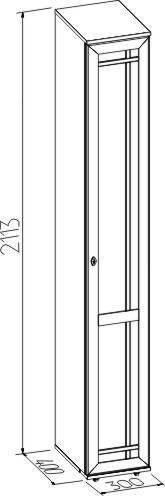 Шкаф распашной Sherlock 73 + Фасад правый, Дуб Сонома в Элисте - изображение 3