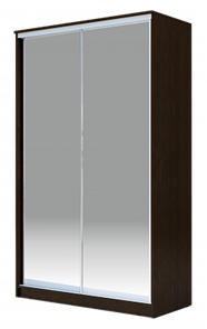 Шкаф 2-х створчатый 2400х1682х420 Хит-24-4-17-88, Матовое стекло, Венге в Элисте