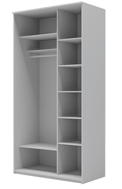 Шкаф 2-х дверный Хит-22-12-22 с цветным стеклом, средне-серый 074, Графит в Элисте - изображение 1