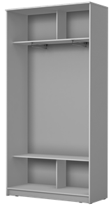 Шкаф 2-х дверный Хит-22-4-12/2-22 с цветным стеклом, средне-серый 074, Графит в Элисте - предосмотр 1
